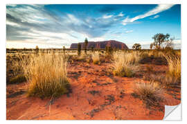 Muursticker Red Desert at Ayers Rock