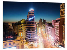 Tableau en PVC Madrid la nuit