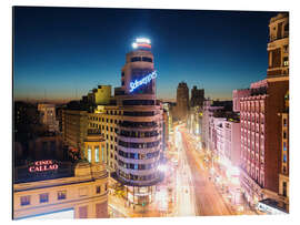 Magnettafel Madrid in der Nacht