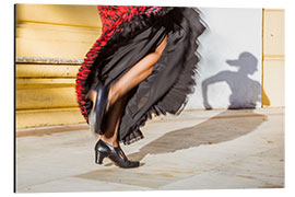 Aluminium print Flamenco dancer