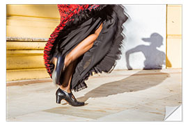 Selvklæbende plakat Flamenco dancer