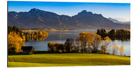 Aluminium print Lake in Bavaria with Alps