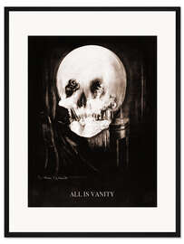 Gerahmter Kunstdruck Alles ist Eitelkeit (Sepia)