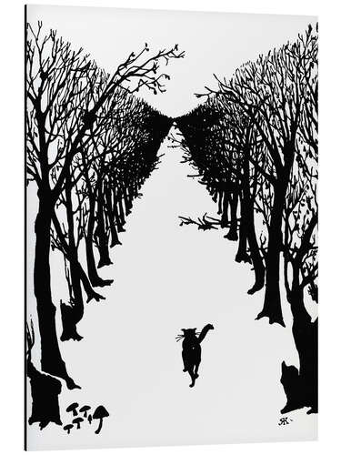 Aluminium print The cat that walked by himself