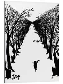 Magnettafel Die Katze, die mit sich selbst spazieren ging