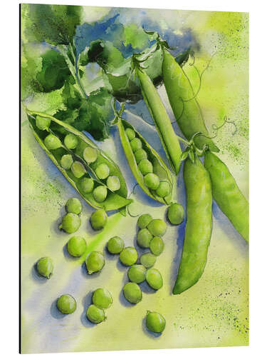 Aluminium print peas