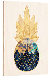 Wood print Precious Pineapple 1