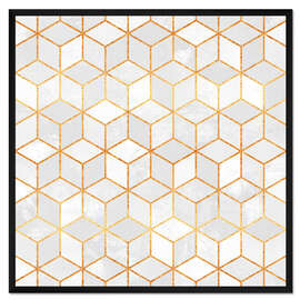 Gerahmter Kunstdruck White cubes