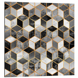 Magnettafel Black and white cubes