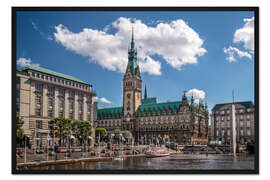 Gerahmter Kunstdruck Hamburg Rathaus