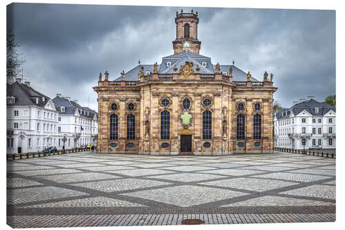 Canvas print Ludwigskirche in Saarbrücken (Saarland, Germany)