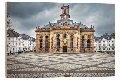 Holzbild Ludwigskirche in Saarbrücken (Saarland)