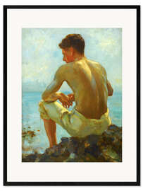 Framed art print Rowing in the shade