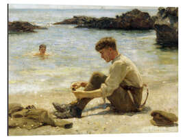 Magnettafel Lawrence als Kadett am Newporth Strand