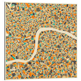 Magnettafel London Karte bunt