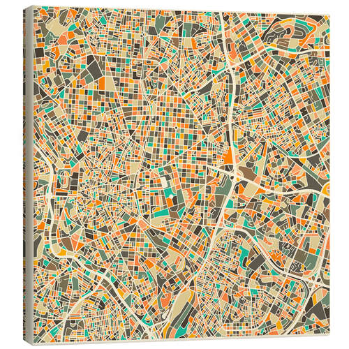 Canvas print Madrid Map I