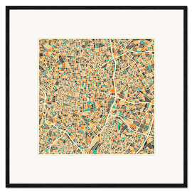 Framed art print Madrid Map I