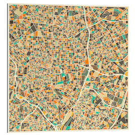 Tableau en plexi-alu Carte de Madrid I