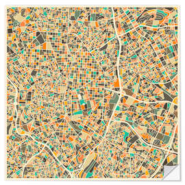 Autocolante decorativo Madrid Map I