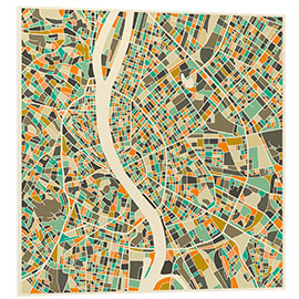 PVC print Budapest Map I