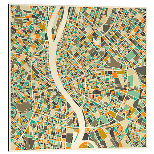 Gallery print Budapest Map I