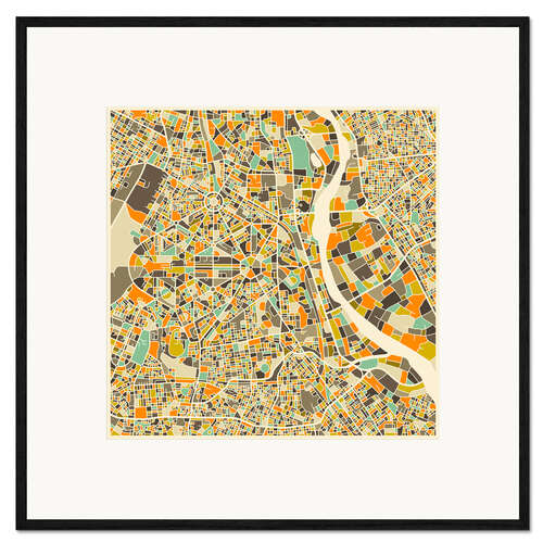 Framed art print New Delhi Map