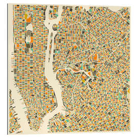 Gallery print New York Map Colourful