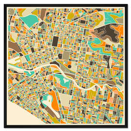 Gerahmter Kunstdruck Melbourne Karte