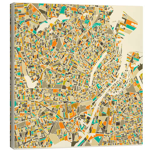 Canvas print Copenhagen Map