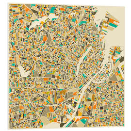 Foam board print Copenhagen Map