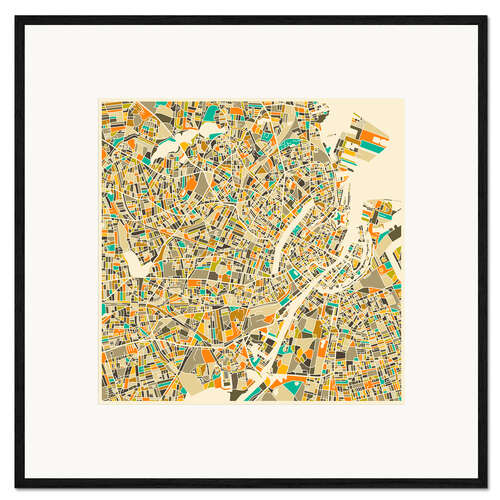 Framed art print Copenhagen Map