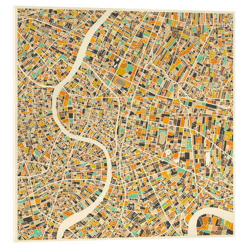 Acrylglas print Bangkok Map I