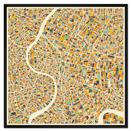 Gerahmter Kunstdruck Bangkok Karte I