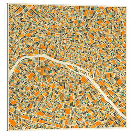 Gallery print Paris Map Colourful