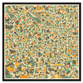 Gerahmter Kunstdruck Mailand Karte