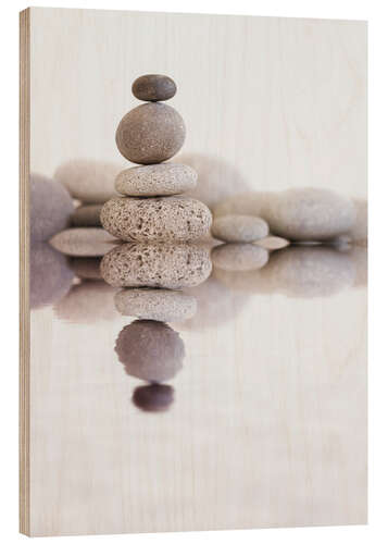 Wood print Zen Stones