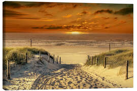 Canvastavla To the beach, through the dunes.