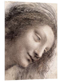 Foam board print The Head of the Virgin in Three-Quarter View Facing Right