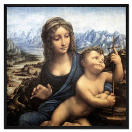 Gerahmter Kunstdruck Madonna mit der Spindel