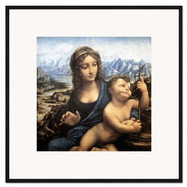 Gerahmter Kunstdruck Madonna mit der Spindel