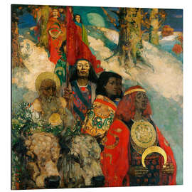 Magnettafel Druiden überbringen den Mistelzweig