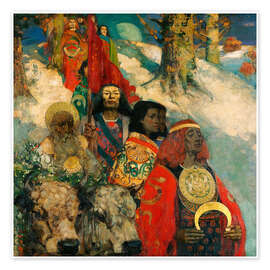 Poster  The Druids: Bringing in the Mistletoe - Edward Atkinson Hornel