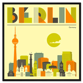 Gerahmter Kunstdruck Berlin Skyline