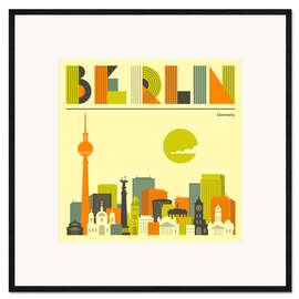 Ingelijste kunstdruk Berlin skyline