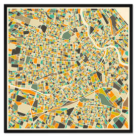 Gerahmter Kunstdruck Wien Karte I