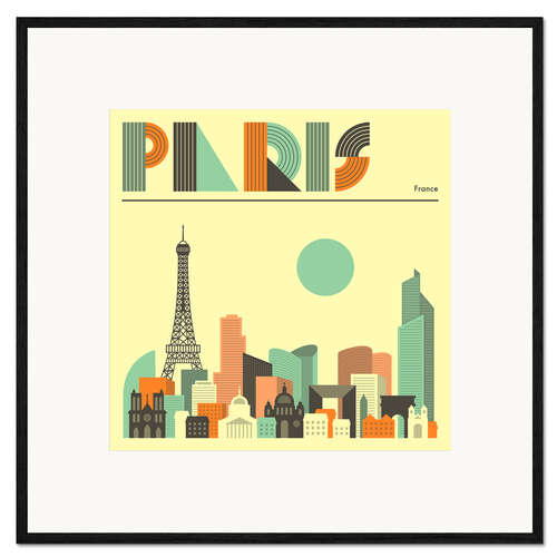 Impression artistique encadrée Skyline de Paris