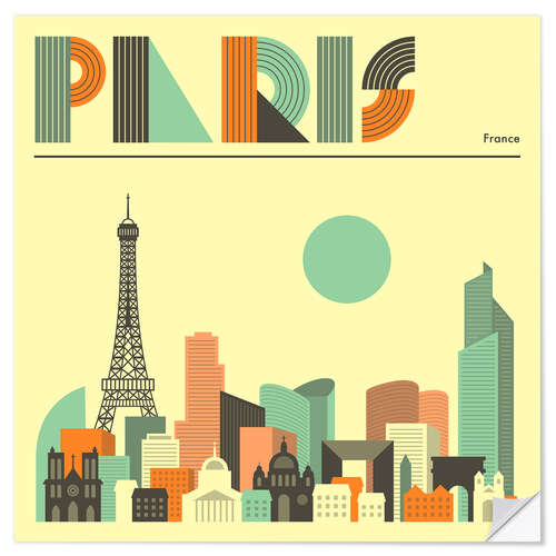 Wandsticker Paris Skyline