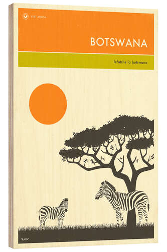 Wood print Botswana