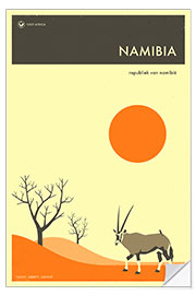 Selvklebende plakat Namibia