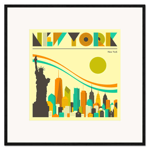 Impression artistique encadrée Skyline de New York
